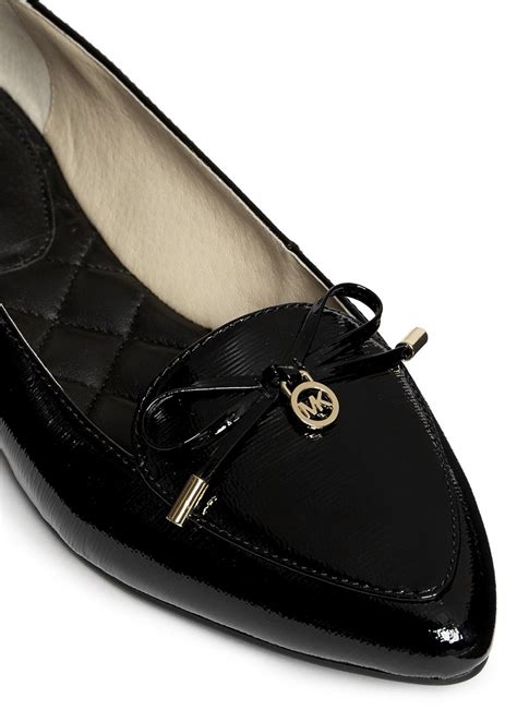 michael kors types of leather|Michael Kors leather flats.